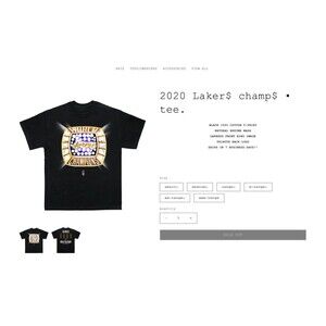*RARE* KTHLA KTH-LA Kill The Hype • 2020 Laker$ champ$ tee LA LAKERS Size SMALL